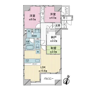 ワコーレ トアロード ザ・スイート【8階】の間取り