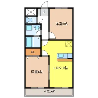 プリオル・エム【2階】の間取り