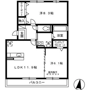 レガーロ夢咲【3階】の間取り
