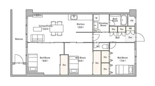 PLENDY浦和別所【4階】の間取り