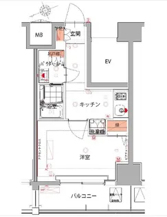 ハーモニーレジデンス五反田【7階】の間取り