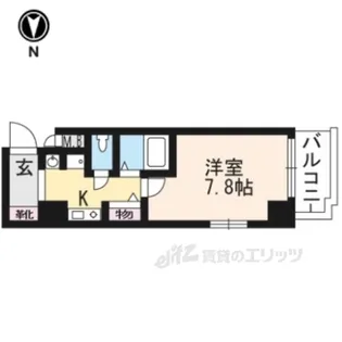 EC京都烏丸3ジャパニズム【8階】の間取り