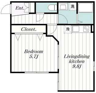 タウンフィールドII【1階】の間取り