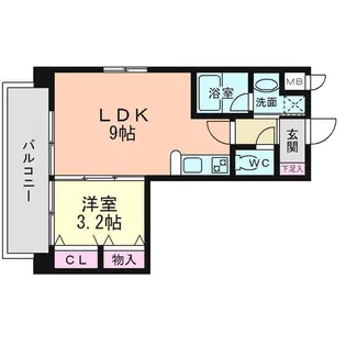 ラルテ天王寺【4階】の間取り