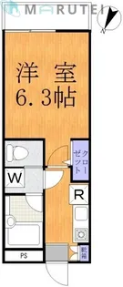 グリーンキャピタル【1階】の間取り
