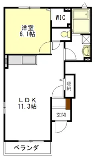 メロウ・ウィステリア【1階】の間取り