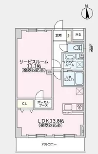 NORTH TRUST【3階】の間取り