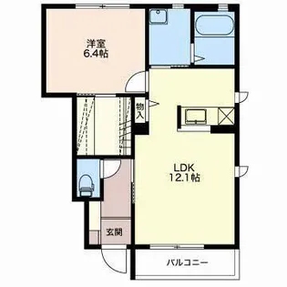 シュクレ山代【2階】の間取り