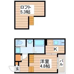 ハーモニーテラス西中田VII【1階】の間取り