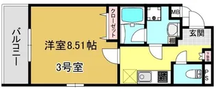 コテージ下之郷【3階】の間取り
