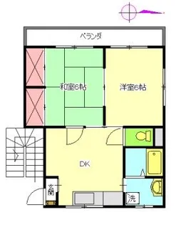 第2東ハイツ【3階】の間取り