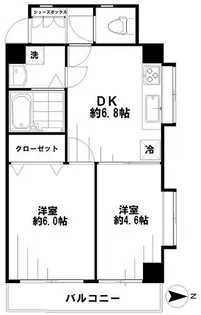 メゾンブランシュ【2階】の間取り