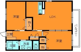 アミー筒井B【1階】の間取り