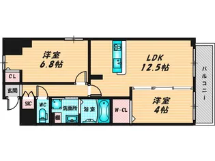 リアライズ小路駅前【2階】の間取り