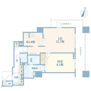 グランドメゾン三軒茶屋の杜【4階】の間取り