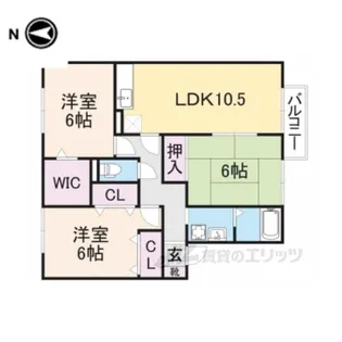 アゼリアパレスNORTH【2階】の間取り