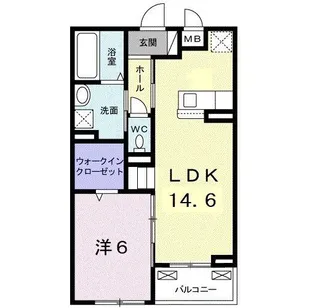 グランリヴェール呉服I【3階】の間取り