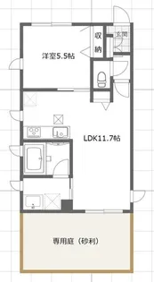貸アパート 世田谷区千歳台2丁目【1階】の間取り