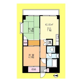 ルミエール綾瀬【6階】の間取り