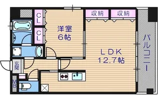 キャピトル安堂寺【9階】の間取り
