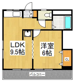 コーポ洋山【1階】の間取り