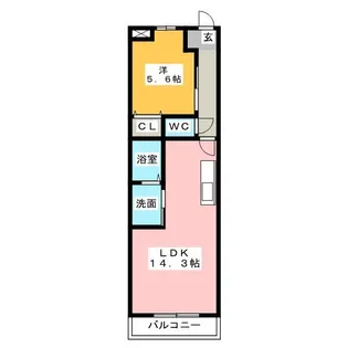 リバプールJ【1階】の間取り