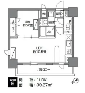 カスタリア三ノ輪【13階】の間取り