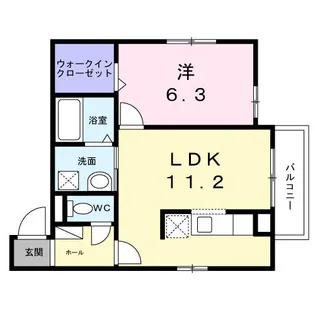 ハピネスジュエル【2階】の間取り