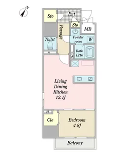 PARK HILLS TOWER【8階】の間取り