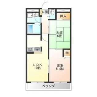優泰佳ガーデンコート【5階】の間取り