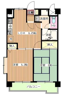 メルベーユ【4階】の間取り