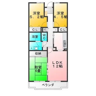 プレジデントミタマ【1階】の間取り