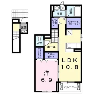 サンライズ I【2階】の間取り
