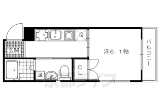 シエルコート北大路【3階】の間取り