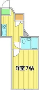 コンチネンタルハイツ医学部前【2階】の間取り