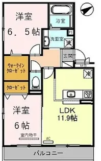 セレーノ栗東【1階】の間取り