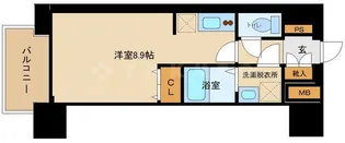 ジュネーゼグラン京町堀【6階】の間取り