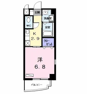 プラシード幸【4階】の間取り
