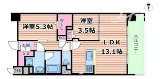 プレミアムコート千里丘【7階】の間取り