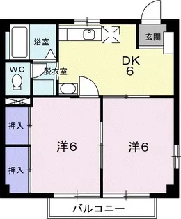 ハイツカトレア【1階】の間取り