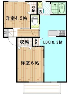 シャーメゾンさくら【1階】の間取り