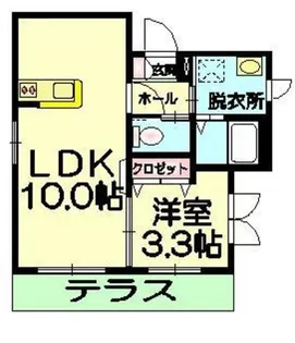 ガーデンズメゾンA【1階】の間取り