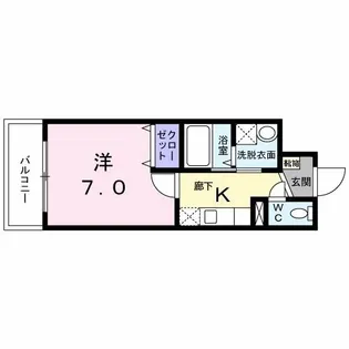 スカイハウス【6階】の間取り
