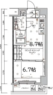 ARCOBALENO HASUNEII【6階】の間取り