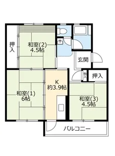 UR金剛【5階】の間取り