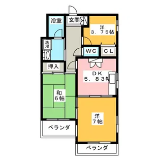 サンドラアーレ大宮【2階】の間取り
