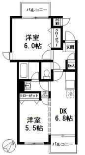 サウスコート【1階】の間取り