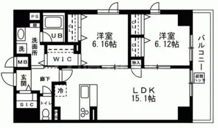 LA BELJOUR錦糸町【9階】の間取り