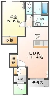 メゾンマーメイド【1階】の間取り