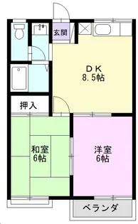 シャンポール北野 A棟【1階】の間取り